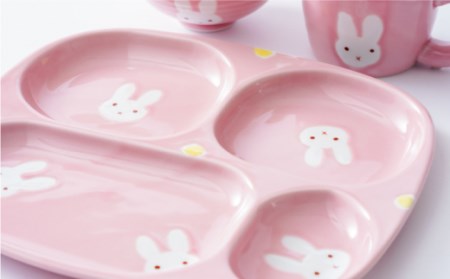 【波佐見焼】新うさぎ お子様 プレート セット 食器 皿 【陶もと】 [PE04] 波佐見焼