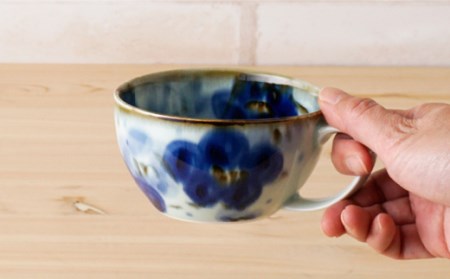 【波佐見焼】内外花詰 スープマグ 2個セット 食器 皿 【陶もと】 [PE06]  波佐見焼