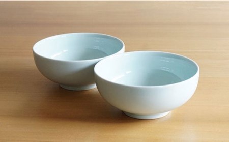 【白山陶器】【2人分の食器】丼とレンゲ4ピースセット 青白釉 どんぶり 食器 皿 【波佐見焼】 [TA66]
