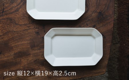 【波佐見焼】八角 プレート (中) 白マット釉 2枚セット 食器 皿【イロドリ】[KE37] 波佐見焼