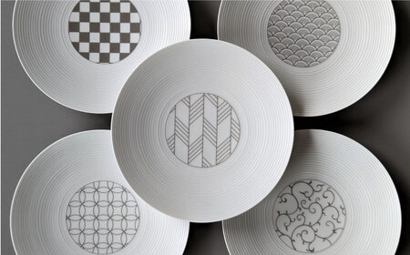 【波佐見焼】和モダンシリーズ 19cm 皿　グレー 5枚セット【永峰製磁】[RA72] 波佐見焼