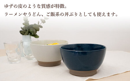 【波佐見焼】Furelu 丼（ホワイト・ブルー）2点セット 食器  皿 茶碗 鉢 ペア【藍染窯】[JC144] 波佐見焼