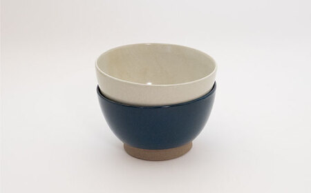 【波佐見焼】Furelu 丼（ホワイト・ブルー）2点セット 食器  皿 茶碗 鉢 ペア【藍染窯】[JC144] 波佐見焼