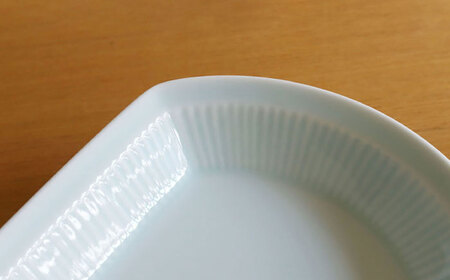 【白山陶器】【よしず彫】煮付鉢 青白釉 2枚セット[TA144]