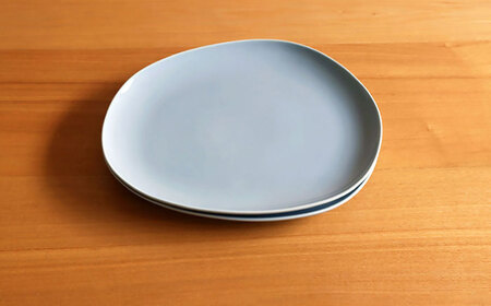 【白山陶器】【グッドデザイン賞受賞】ペトラプレート(L) グレイ 2枚セット[TA155]