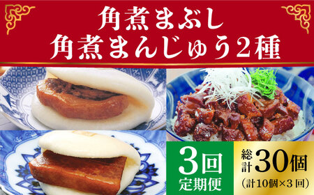 【3回定期便】＜月替り！＞ 長崎角煮まんじゅう＋大とろ角煮まんじゅう（各5個）・長崎角煮まんじゅう＋角煮まぶし（各5個）角煮    [DBG071]