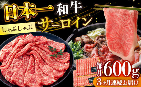 【3回定期便】【厳選部位】A4-A5 長崎和牛 サーロイン しゃぶしゃぶ すき焼き用 (300g×2) [DBS102]