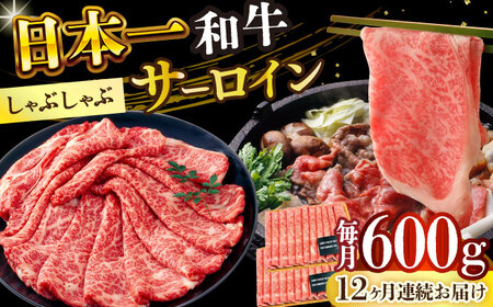 【12回定期便】【厳選部位】A4-A5 長崎和牛 サーロイン しゃぶしゃぶ すき焼き用 (300g×2) [DBS104]