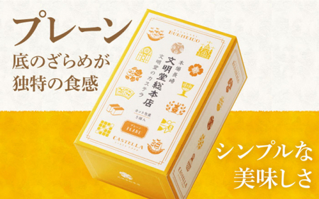 【12回定期便】【個包装】カステラ2種 プレーン・抹茶 文明堂 個包装  [DBF013] カステラ