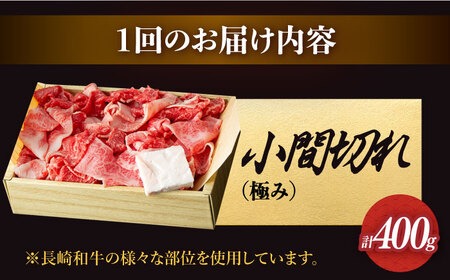 【12回定期便】長崎和牛極み小間切れ 約400g [DBK030] こま切れ 和牛