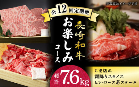 【12回定期便】長崎和牛お楽しみコース 牛肉定期便 [DBK033] 牛肉定期便