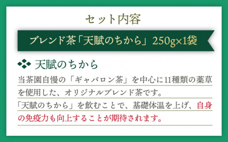【自然のパワーで健康に】ブレンド茶 「天賦のちから」 250g×1袋【上ノ原製茶園】[QAO022]