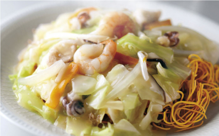 【具材付き】長崎ちゃんぽん・皿うどん揚麺　各2人前 ＜みろく屋＞[QBP008]