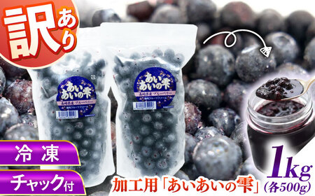 【訳あり】冷凍 ブルーベリー1kg 国産 冷凍 果物 フルーツ ジャム 加工 訳あり 小分け ブルーベリー QAT019