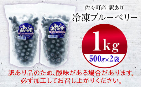 【訳あり】冷凍 ブルーベリー1kg 国産 冷凍 果物 フルーツ ジャム 加工 訳あり 小分け ブルーベリー QAT019