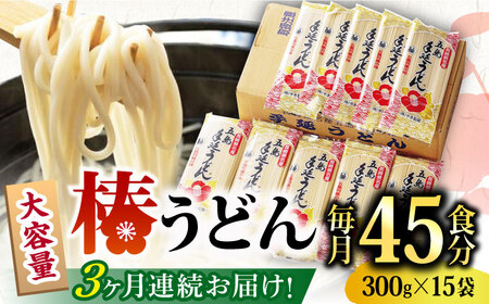 【全3回定期便】椿うどん300g×10袋 五島うどん 保存食 業務用[RAO019] うどん 五島うどん 麺 うどん 五島うどん 麺 うどん 五島うどん 麺 うどん 五島うどん 麺九州 長崎