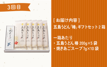 【全6回定期便】五島うどんお楽しみ定期便 月6,000円コース うどん 麺 国産小麦 塩あご あごだし 出汁 スープ 定期便[RBA053] 五島うどん うどん 五島うどん うどん九州 長崎