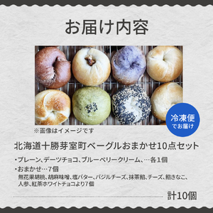 北海道十勝芽室町 ベーグルおまかせ10点セット ベーグル おまかせ プレーン 手作り ヘルシー 北海道産 芽室町 me070-001c