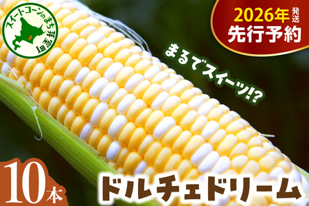 【先行受付】【2026年7月下旬～8月中旬頃配送】北海道十勝芽室町 とうもろこし バイカラー ドルチェドリーム 10本 とうもろこし トウモロコシ 北海道 十勝 芽室町 生 野菜 人気 キャンプ飯 BBQ ソロキャン お取り寄せ me002-024c-26