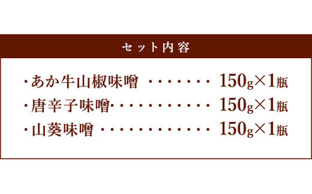 熊本産ひろのすけ味噌 「お酒のアテセット」 あか牛 山椒味噌・唐辛子