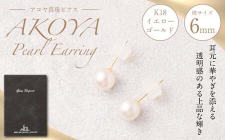 K18 アコヤ真珠 6mm ピアス 真珠 アクセサリー | 熊本県熊本市