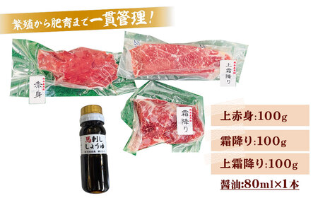純熊本県産 馬刺しセット(小) 馬刺し 300g 馬肉 上赤身 霜降り 上霜降り