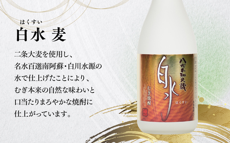 八代不知火蔵 白水 蔵酵母 麦焼酎 米芳醇 焼酎 720ml 飲み比べ 各1本 (計3本) 瓶