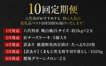 【10回定期便】八代堪能定期便