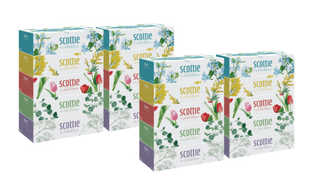 【ふるなびWEEK対象】【スコッティ】ティシュー フラワーボックス 250組 5箱パック×4セット 合計20箱 ティッシュ 日用品 生活必需品 消耗品 紙 まとめ買い 備蓄 防災備蓄 デザインボックス FN-Limited-PR