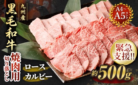 九州産 黒毛和牛 焼肉 切り落とし 約500g A5ランク ロース バラ肉 和牛 牛肉 熊本県八代市 ふるさと納税サイト ふるなび