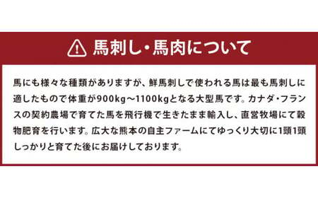 鮮馬刺し 霜降り（カルビ） ユッケ 7個 セット 280g 馬肉 馬刺し 馬刺 熊本馬刺し 真空パック お取り寄せ