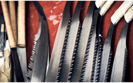 アウトドア用 のこ ミニ 笹刃鋸 全長約30cm 刃部分15cm 安来鋼白紙 鋸 のこぎり