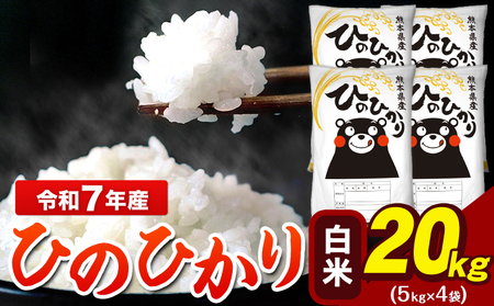 令和7年産   ひのひかり 白米 20kg   5kg×4袋 米 ブランド米 大容量《7-14日以内に出荷予定(土日祝除く)》