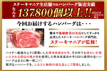ステーキマニア監修 熊本県産 あか牛 100% 生ハンバーグ 140g×13個入り 合計1820g 《2026年1月中旬-3月末頃出荷》熊本県産あか牛 バイキングベーカリー 冷凍 ハンバーグ 美味しいハンバーグ ジューシーハンバーグ 冷凍ハンバーグ おかずハンバーグ