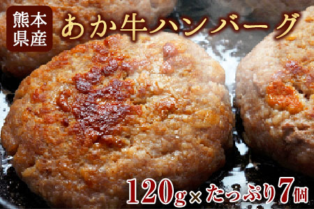 あか牛ハンバーグ 熊本産あか牛を使用した贅沢ハンバーグたっぷり7個入り 熊本あか牛 赤牛 あかうし《7-14日以内に出荷予定(土日祝除く)》 美味しいハンバーグ ジューシーハンバーグ 冷凍ハンバーグ おかずハンバーグ