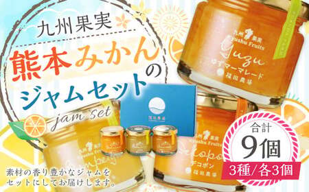 熊本みかんのジャムセット 3種類 各3個 合計9個 ジャム 果物 フルーツ 3種類 デコポン 甘夏 晩白柚