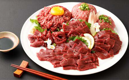 【フジチク ふじ馬刺し】おつまみ馬刺しセット6人前(赤身スライス50g×6・ユッケ50g×6・ネギトロ50g×6)合計900g 3種 おつまみ 馬刺し 馬肉 馬 赤身 ユッケ ネギトロ ねぎとろ 熊本県