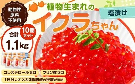 植物生まれのイクラちゃん 塩漬け 75g×10個 計750g いくら 代替食品 常温