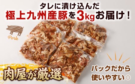 九州産豚 タレ漬け 3kg (500g×6袋) 豚肉 お肉