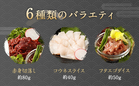 馬肉 6種 バラエティ 約540g タレ付き 馬刺し