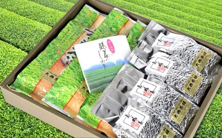 独自ブレンド 抹茶 入り 玄米茶 ３本 と 上級玉緑茶 ４本 セット |  玄米茶 緑茶 送料無料 送料込 国産 日本茶  お茶 深蒸し茶 冷水茶 深むし がぶ飲み深むし 真空パック  業務用 お客様用 お徳用 お得用 まかない 茶葉 ギフト お茶葉