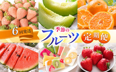 【 定期便6回 】 熊本 人気 フルーツ | 果物 白いちご 淡雪 不知火 デコポン みかん いちご イチゴ メロン すいか スイカ アイス キャンディー クレープ みかん 柑橘