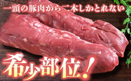 【3回定期便】豚帝 ヒレ ブロック 2本 (一頭分)【KRAZY MEAT(小田畜産)】[ZCP114]
