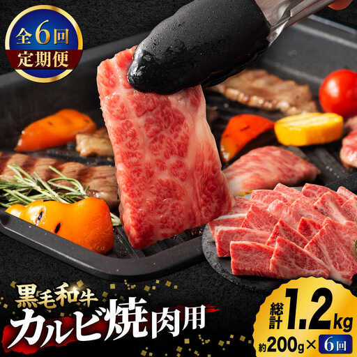 【6回定期便】九州産 藤彩牛 バラ カルビ 焼肉用 1650 [ZDT058]