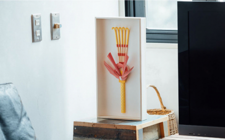 山鹿縁起飾り「福かき背景色：白」【ヤマノテ】[ZBD019]