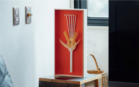 山鹿縁起飾り「福かき背景色：赤」【ヤマノテ】[ZBD020]