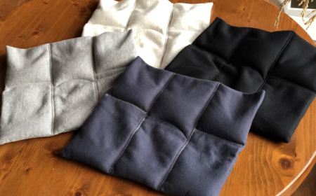 玄米 カイロ YOHEHO 座布団・グレー【山麓はっち】[ZBM007]