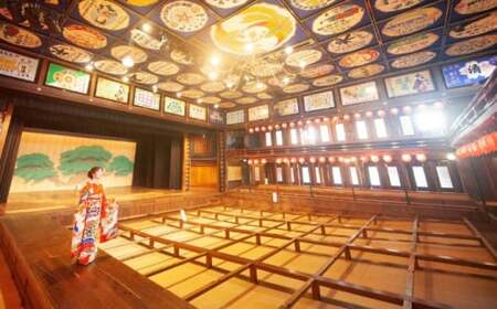 ヘアメイク着付け・アルバム込み！国指定重要文化財「八千代座」成人式前撮り【アンティーク着物レンタルの柏屋】[ZDB002]