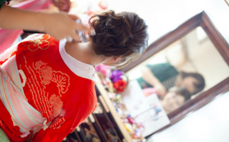 ヘアメイク着付け・アルバム込み！国指定重要文化財「八千代座」成人式前撮り【アンティーク着物レンタルの柏屋】[ZDB002]