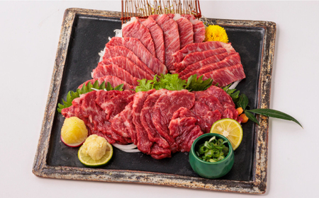 サシが決めてトロ～り馬刺しセット計約500g醤油付き馬刺し食べ比べZBK005